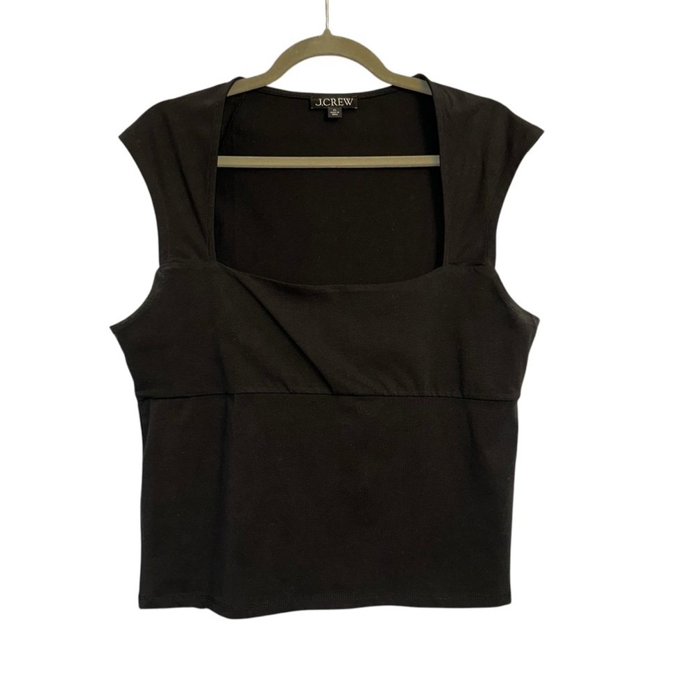 J. Crew Black Sleeveless Fitted Tank Top